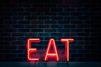 eat led signage eat google meet background