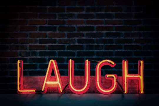 Comedian on stage with spotlight