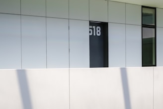 Commercial building facade featuring large UPVC door systems.