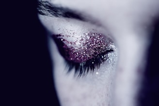 woman with glittered eyeshadow