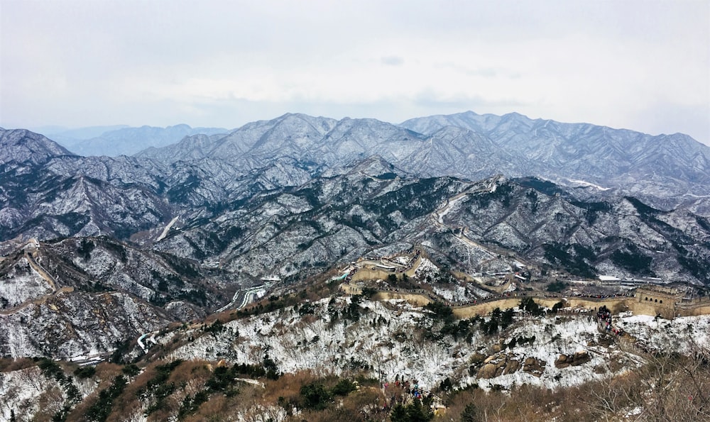 bird's-eye view of mountains