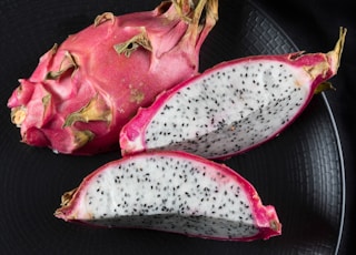 sliced dragon fruits