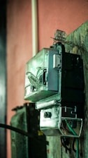 selective focus photography of electric meter