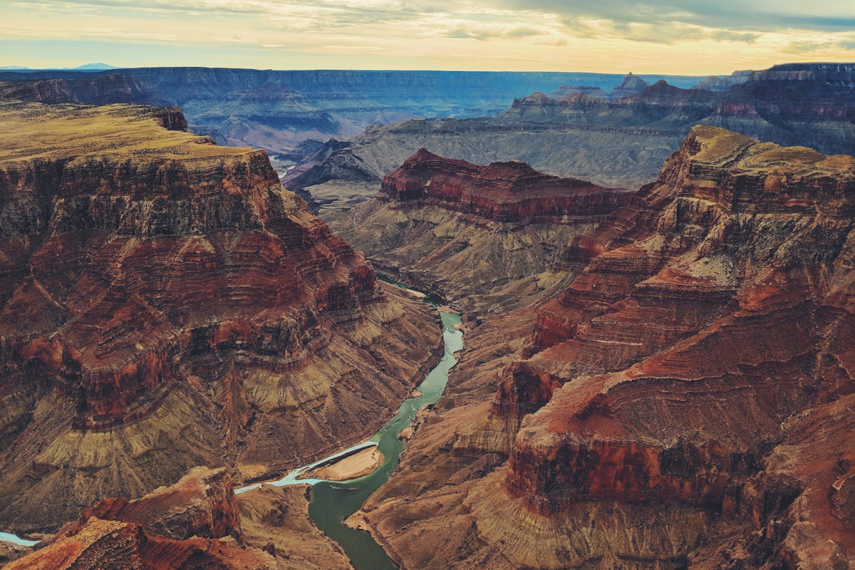 aerial photography of mountain