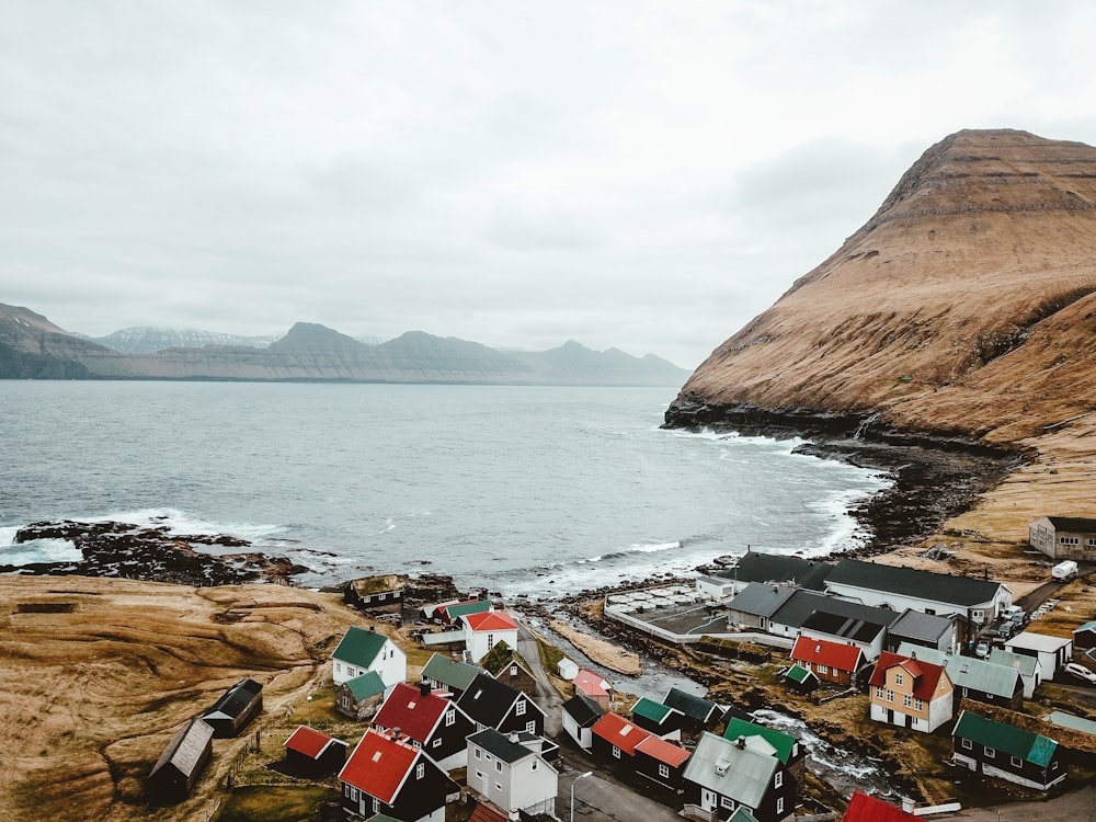 houses on seashore