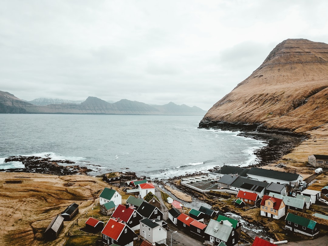 houses on seashore, Gjógv - most northern village on Eysturoy