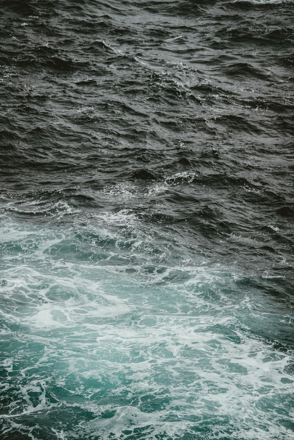 Fotografía selectiva en color de las olas del océano