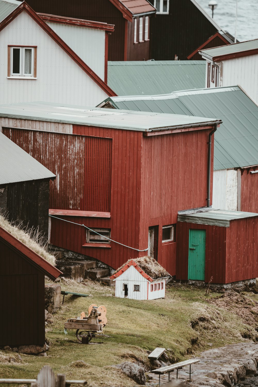 aerial photography of houses