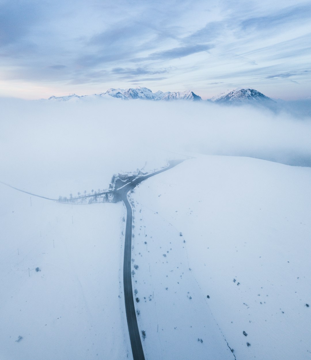 aerial photography of snow mountain