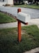 gray metal mail box