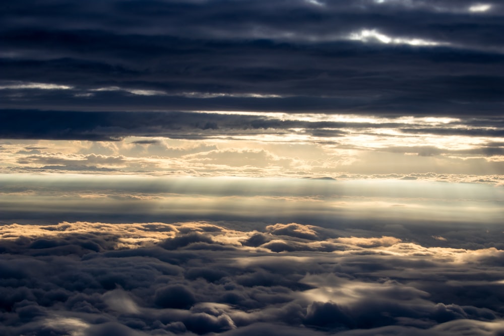 sunlight passing through clouds