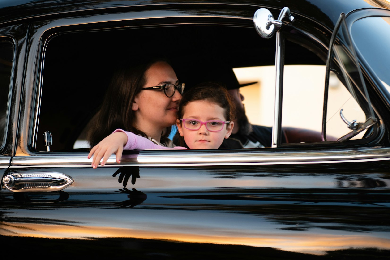 Family in car