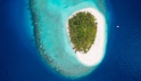 aerial view of island