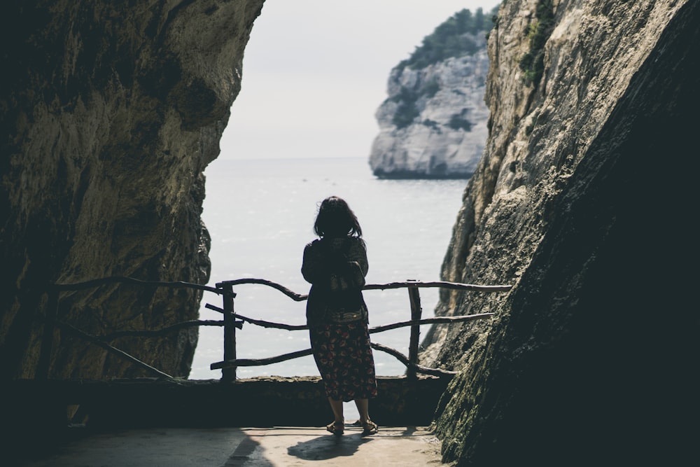 woman looking at sea