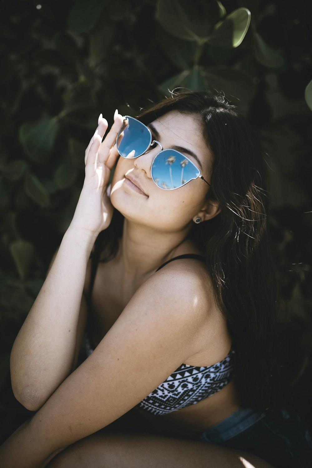 woman wearing sunglasses