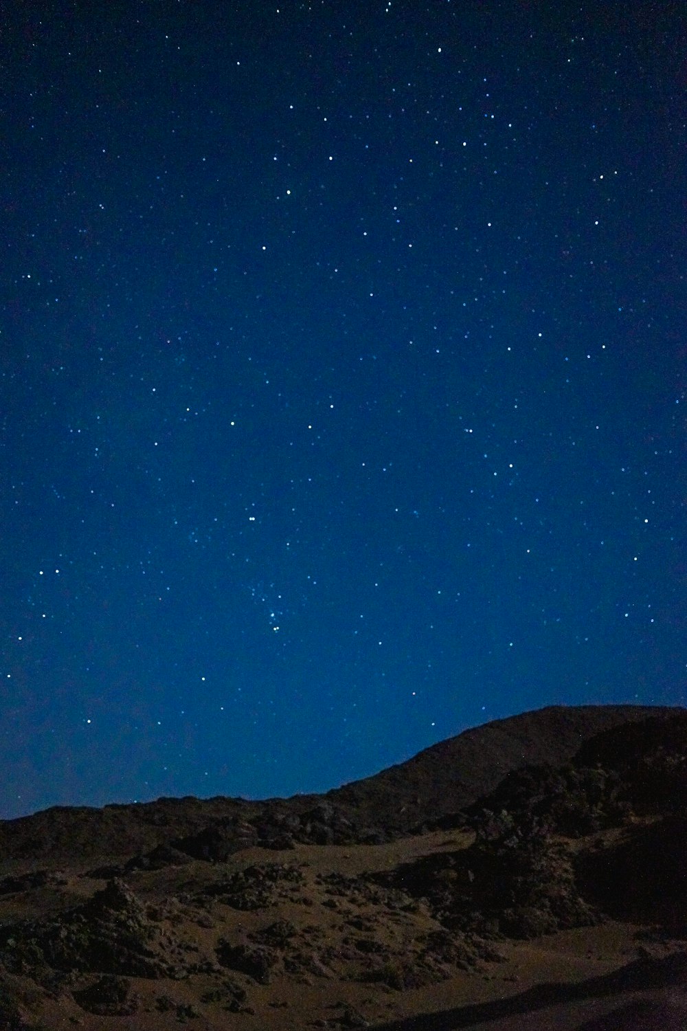 dessert under cluster of stars