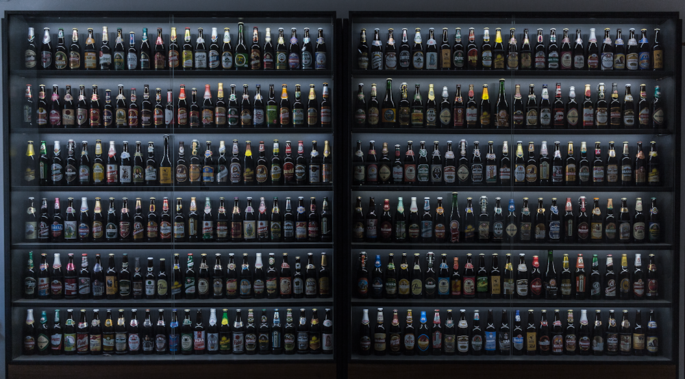 assorted-label liquor bottle lot