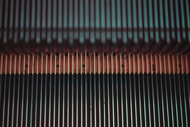 Team of workers collaborating on the installation of a new escalator.