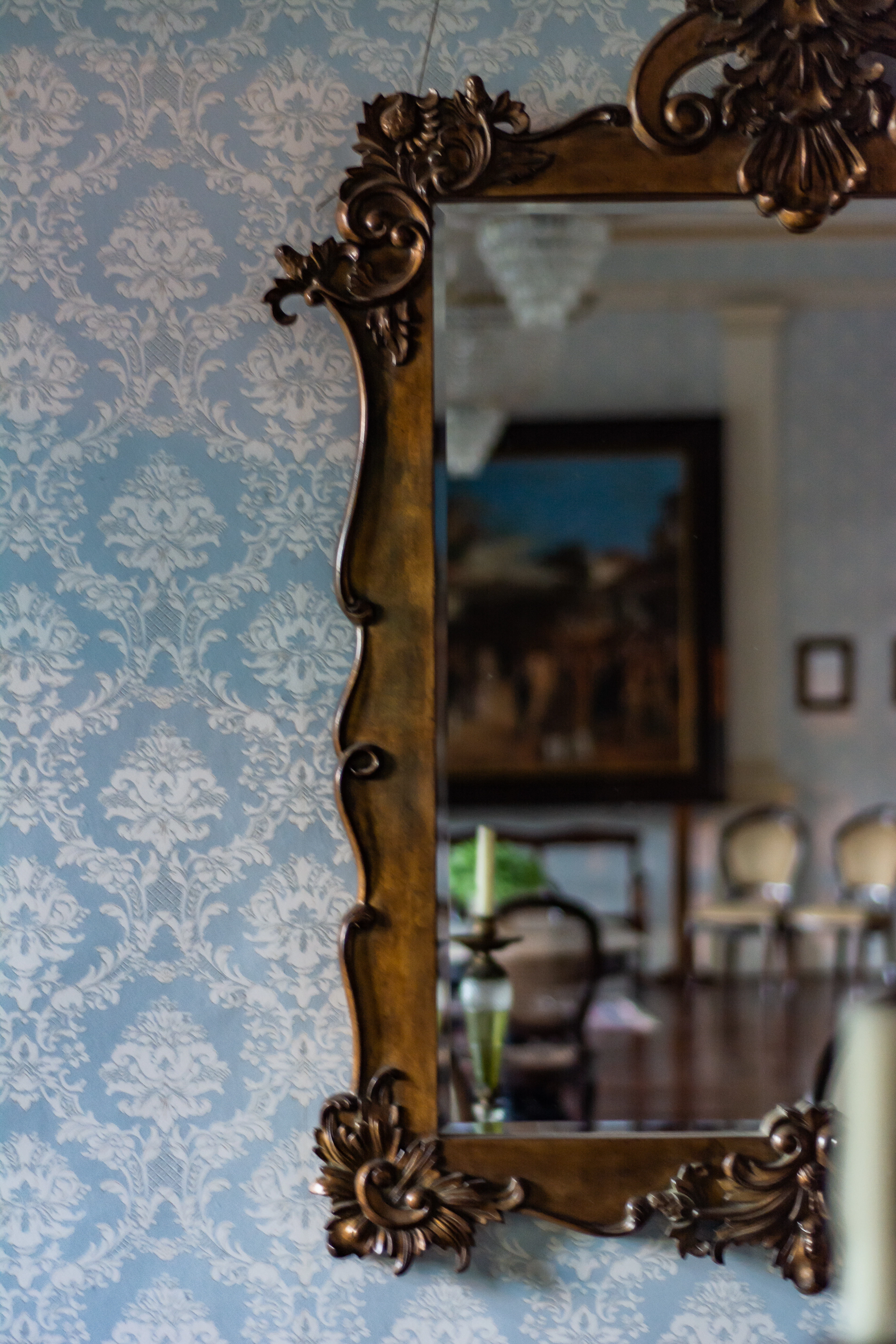 Rectangular framed mirror