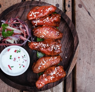 savory chicken on plate