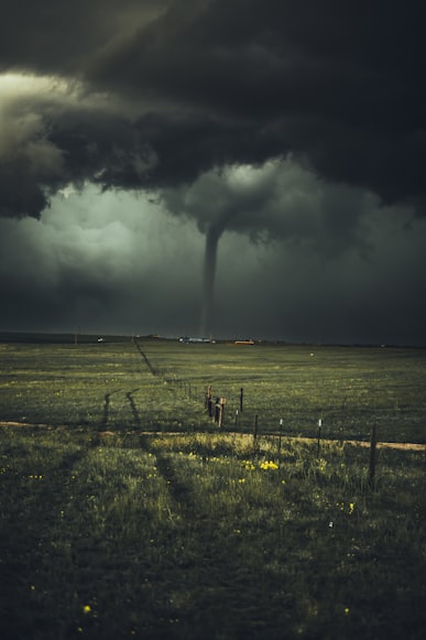 Tornado in a field in Texas