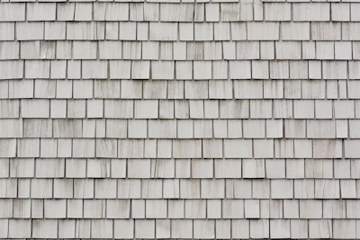 Damaged shingles on north-facing roof slope