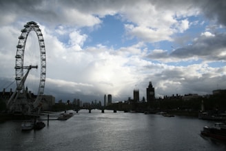 A panoramic view of central London skyline highlighting iconic buildings and bustling streets.