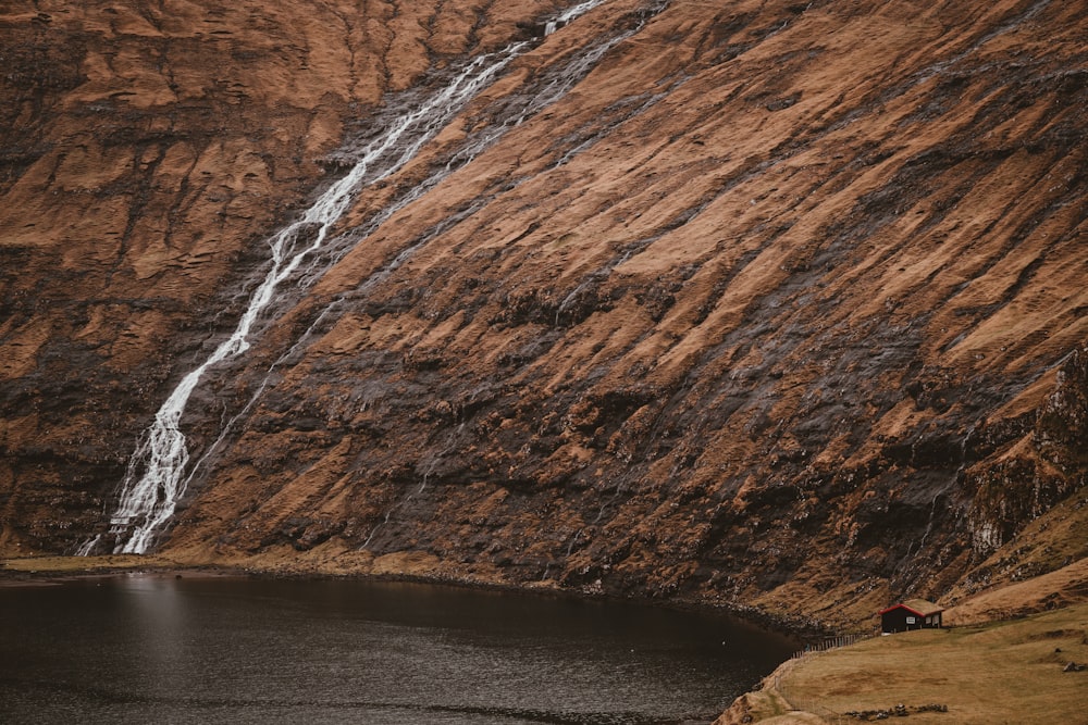 landscape photography of waterfalls