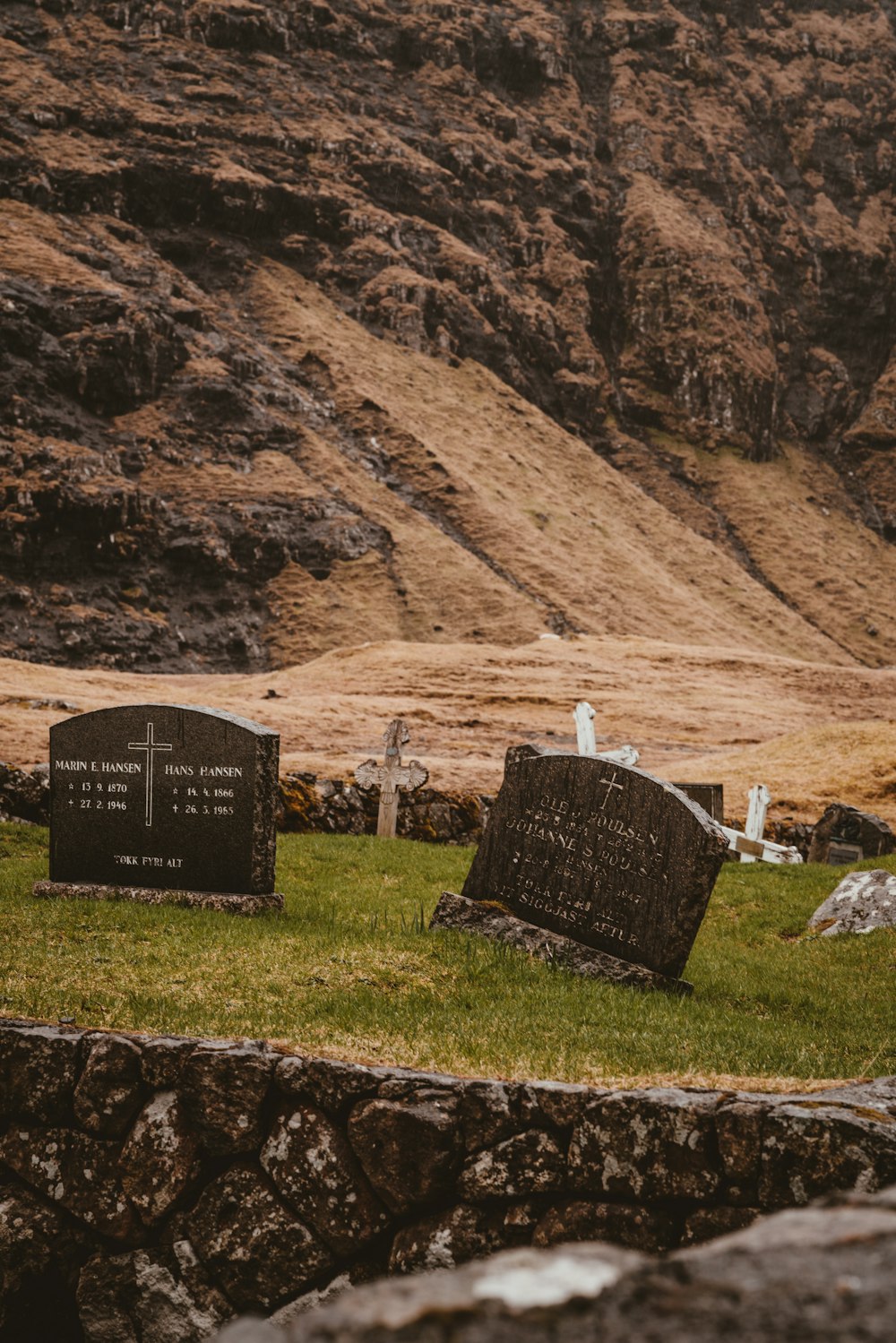 photo of two tombstones