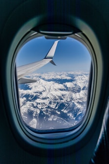 aerial view photography of mountains from airplane