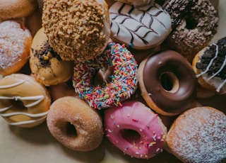 assorted flavor donuts