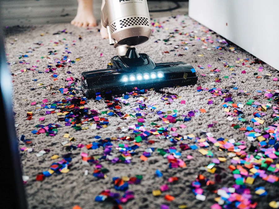 A Reign Pro vacuuming a living-room floor