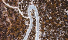 aerial view of street road