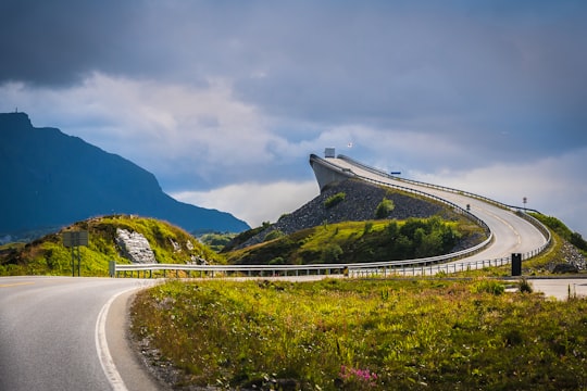 gray concrete roadway in Atlantic Ocean Road Norway