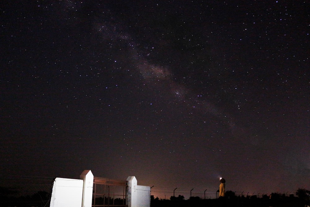 night photography of stars