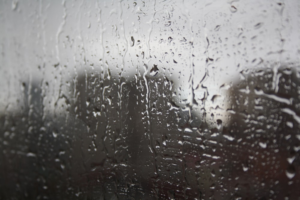 water droplets on glass