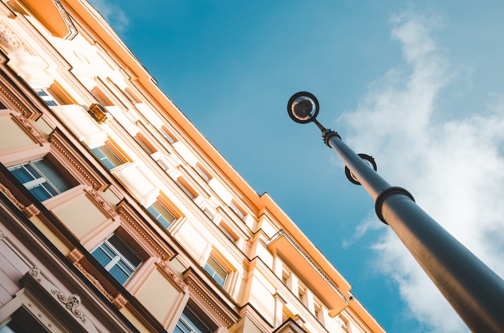 high angle photography of gray metal utility light