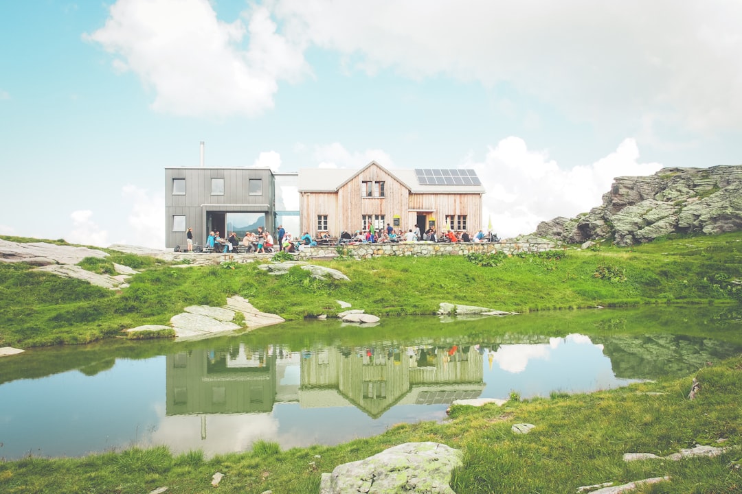 wooden house near body of water, Leglerhütte SAC