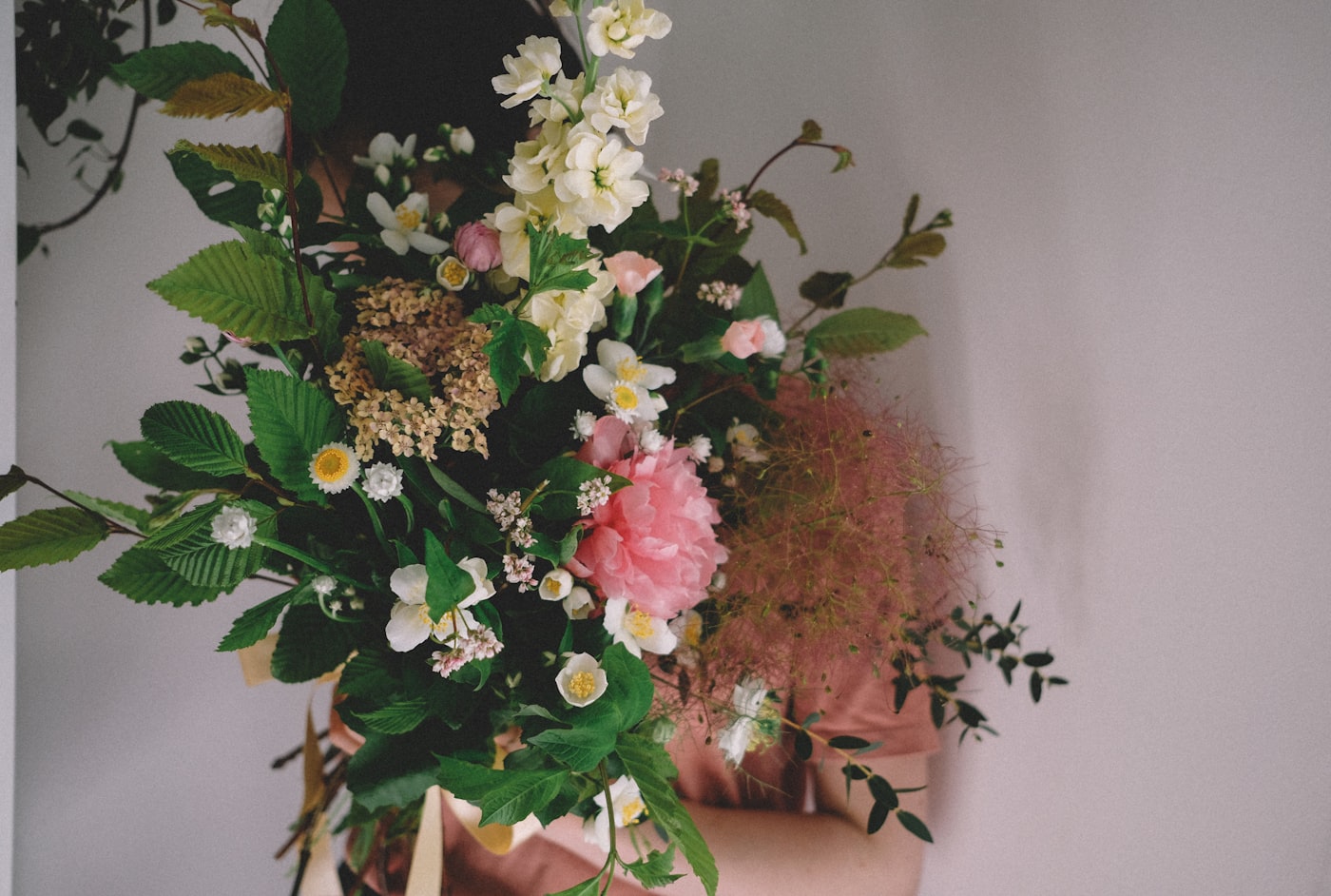 Bouquet de pivoines roses et blanches