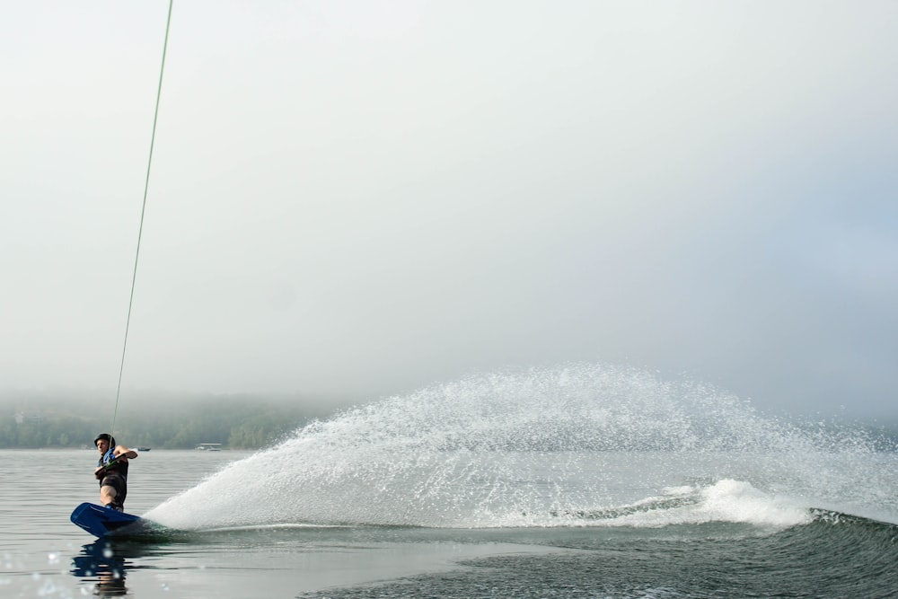 person wake boarding