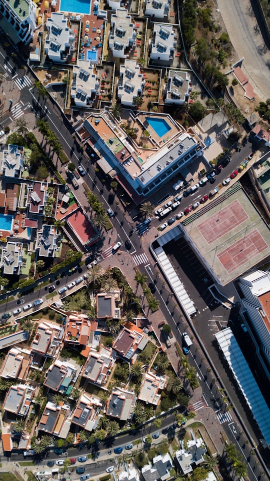 aerial photography of city in Canary Islands Spain