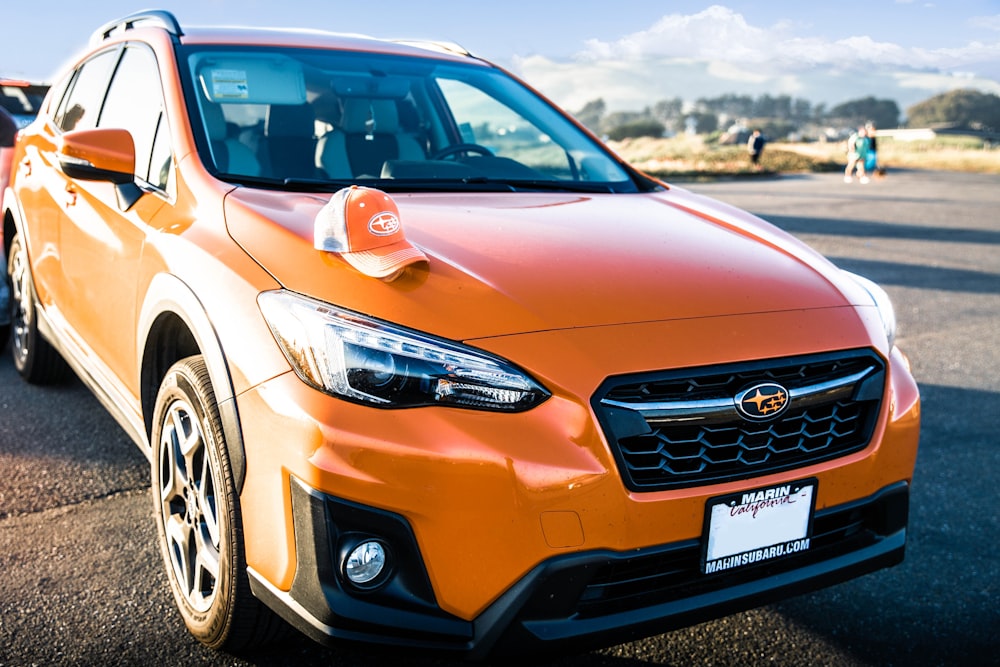 orange Subaru SUV