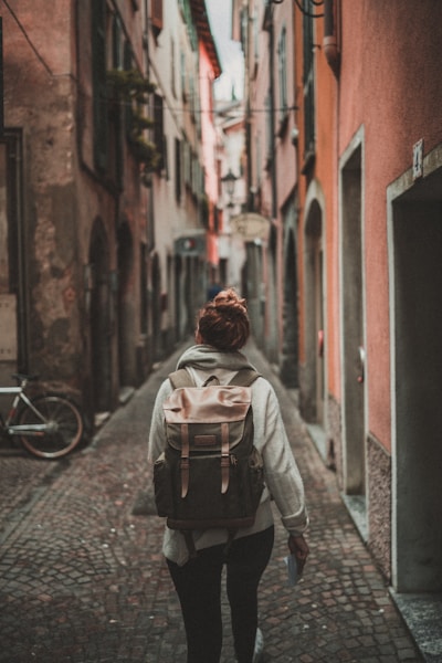 Travelers learning language in a foreign country