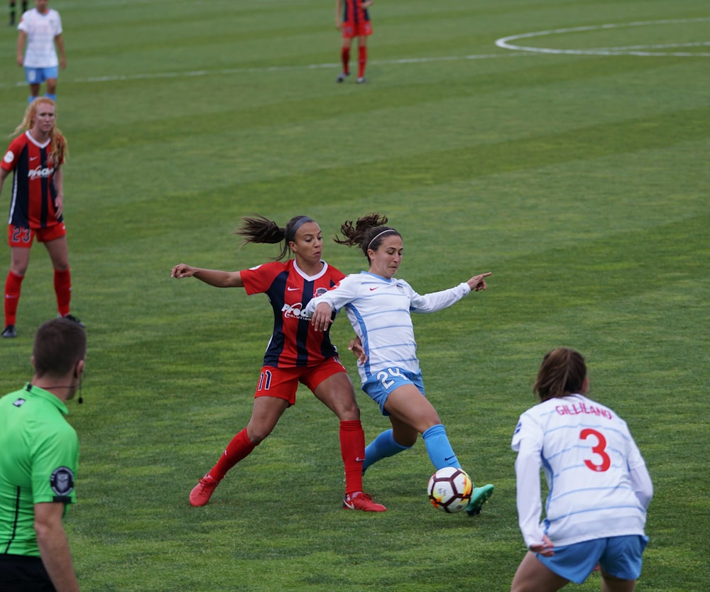 two team playing soccer