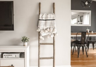 brown wooden ladder