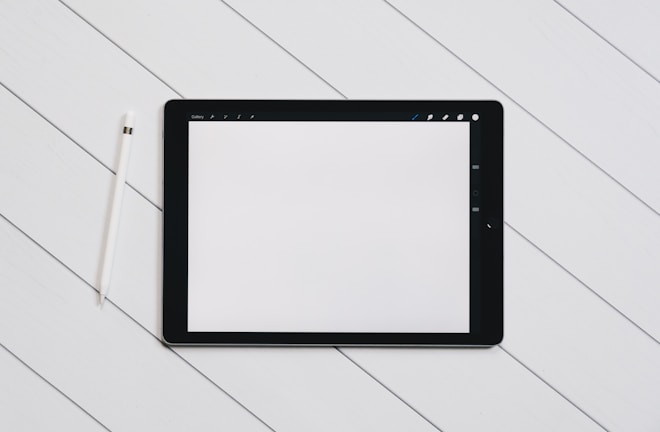 Notion productivity template open on a tablet with clean, minimal design.