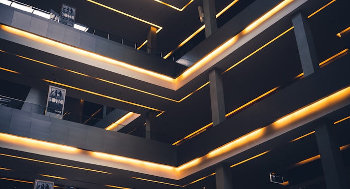 escalators inside building