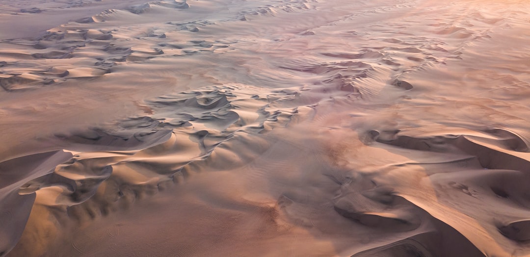 aerial view of desert