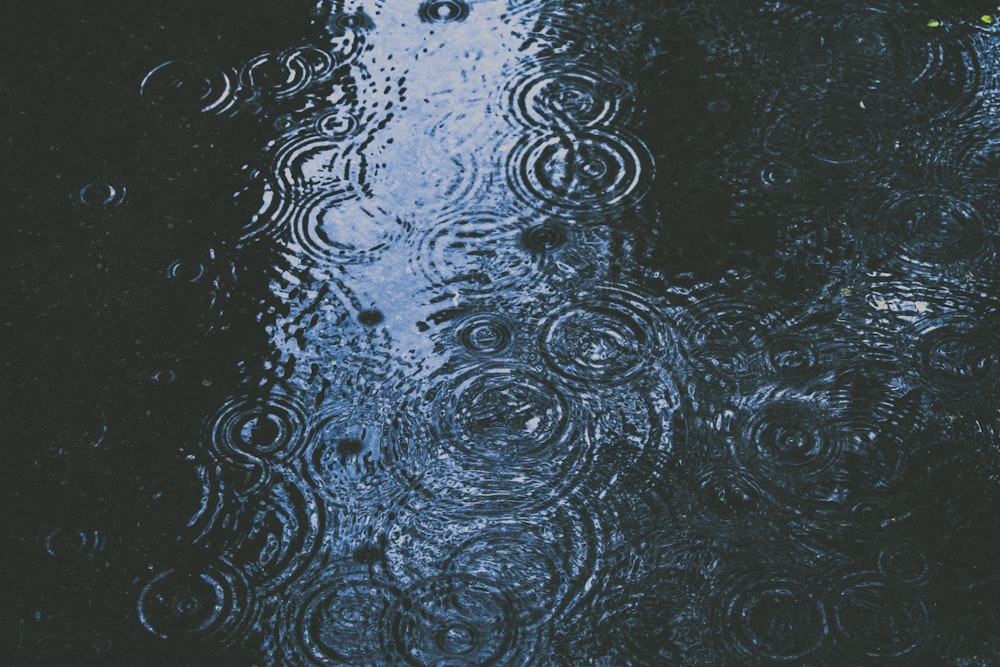 foto do corpo de água e gotículas