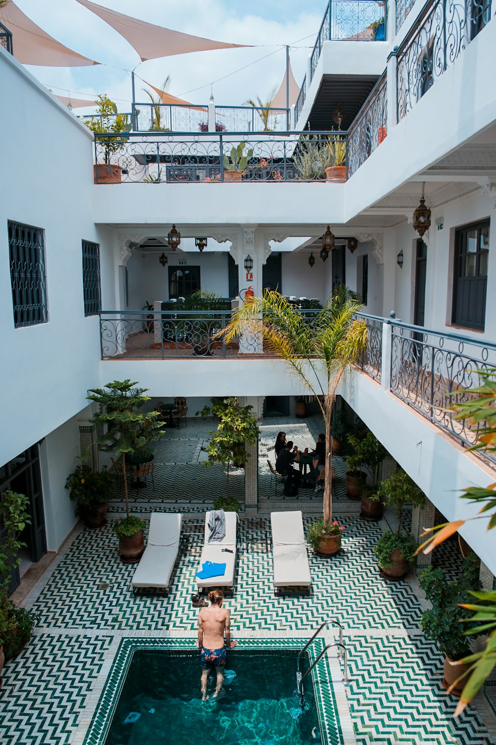 White Concrete House Photo Free Patio Image On Unsplash